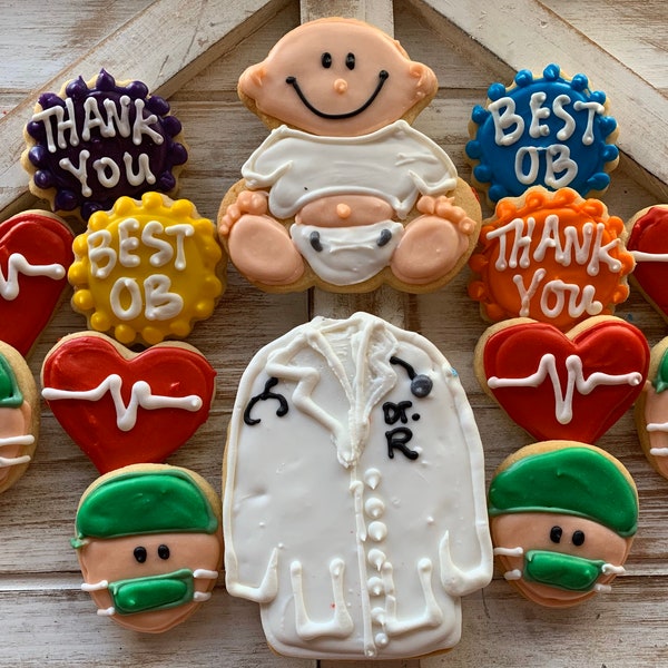 Thank you OB/GYN Doctor Sugar Cookies