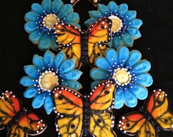 Spring butterfly/flowers cookies