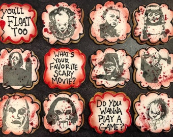 1 dozen Scary Movie sugar cookies