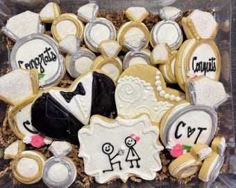 Wedding/engagement Cookies gift box