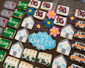 House warming/ open house  sugar cookies for a tray