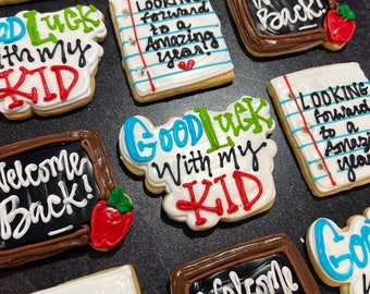 Back to school- Teacher Appreciation - School Sugar Cookies - Teacher Gift