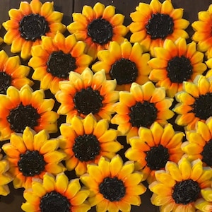 1 dozen sunflower sugar cookies