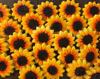 1 dozen sunflower sugar cookies