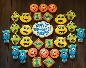 Our little Monster Birthday Cookie Tray