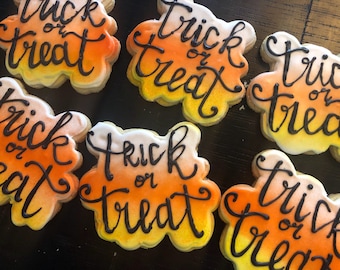 Trick or Treat Halloween Sugar cookies Large