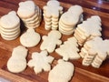 Undecorated Christmas Sugar Cookies • 3 Dozen DIY Cookies • Gingerbread, Santa, Christmas Tree, Snowman, Snowflake • Holiday Party Favors