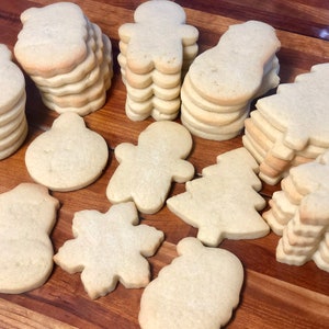 Undecorated Christmas Sugar Cookies 3 Dozen