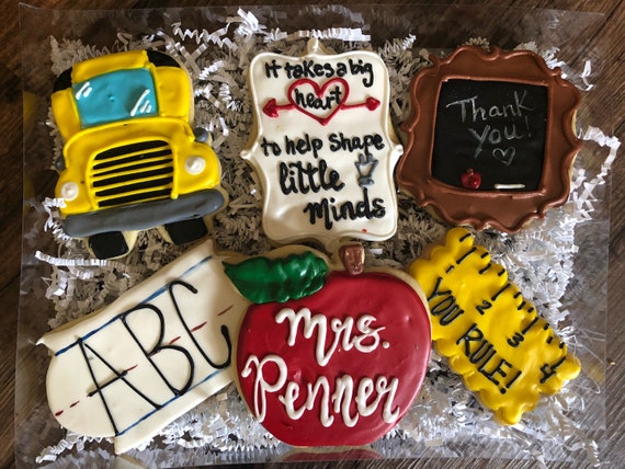 Teacher Appreciation Day Cookies Sugar Cookie Box Teacher Etsy