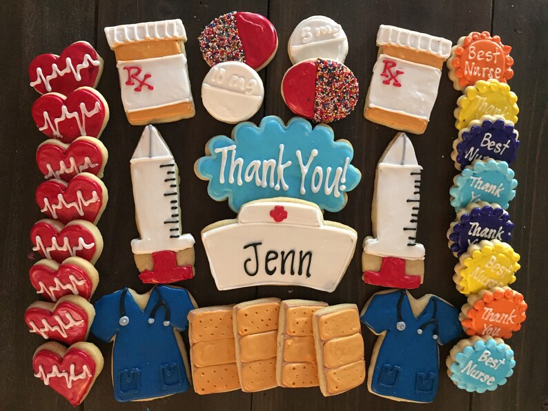 Thank you Nurse Sugar Cookies LARGE Etsy