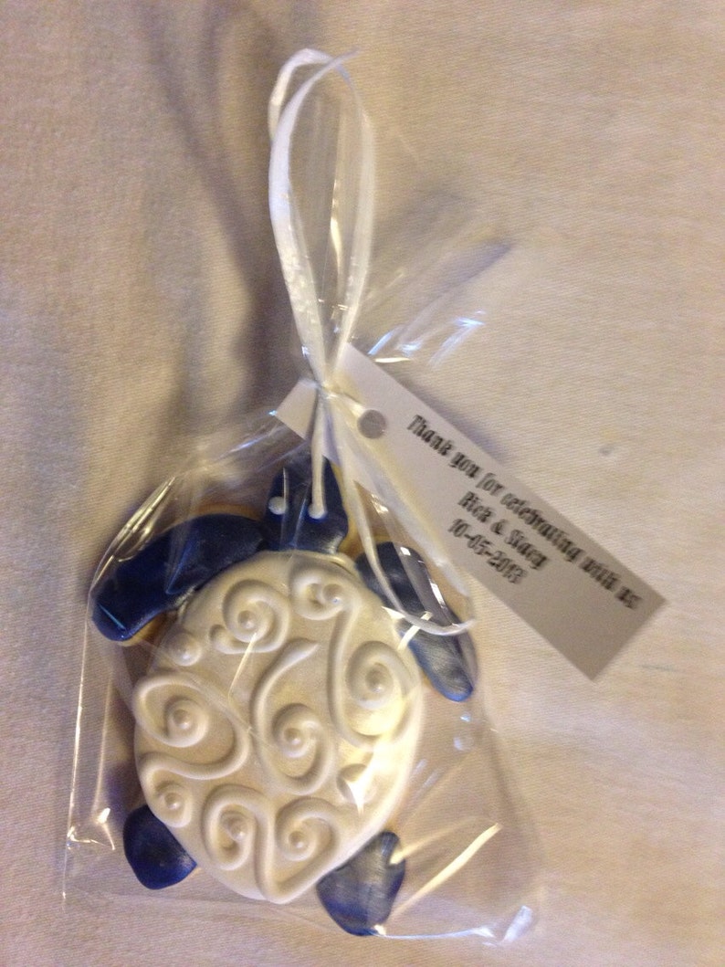 Sea Turtle Wedding Favor Sugar Cookie Etsy