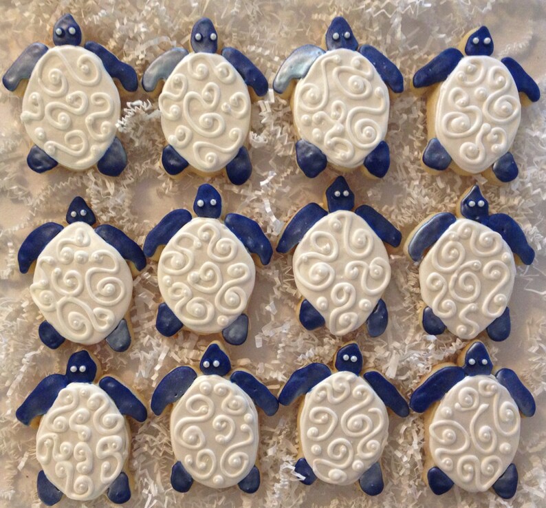 Sea Turtle Wedding Favor Sugar Cookie Etsy