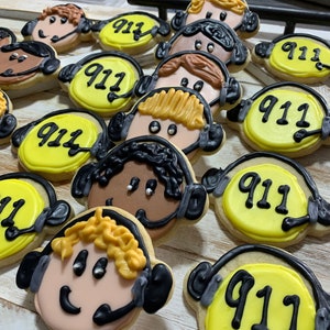 911 Dispatcher Sugar Cookies Telecommunitcations Week image 1