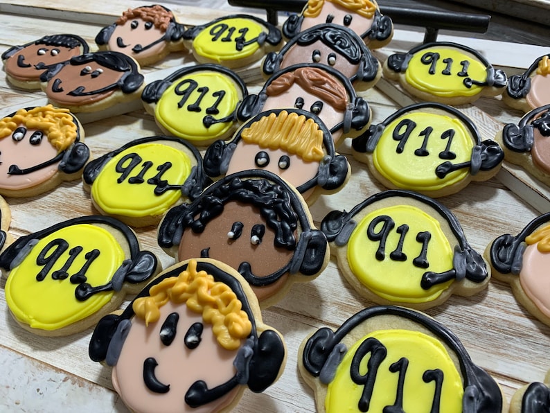 911 Dispatcher Sugar Cookies Telecommunitcations Week image 1