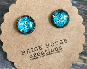 Sale Aqua Drip Earrings