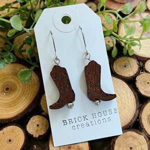 Cowboy Boot Earrings, Western Boots, Cowgirl
