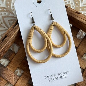 Pre Order, Shipping the week of 6/20 Rattan Tier Teardrop Earrings