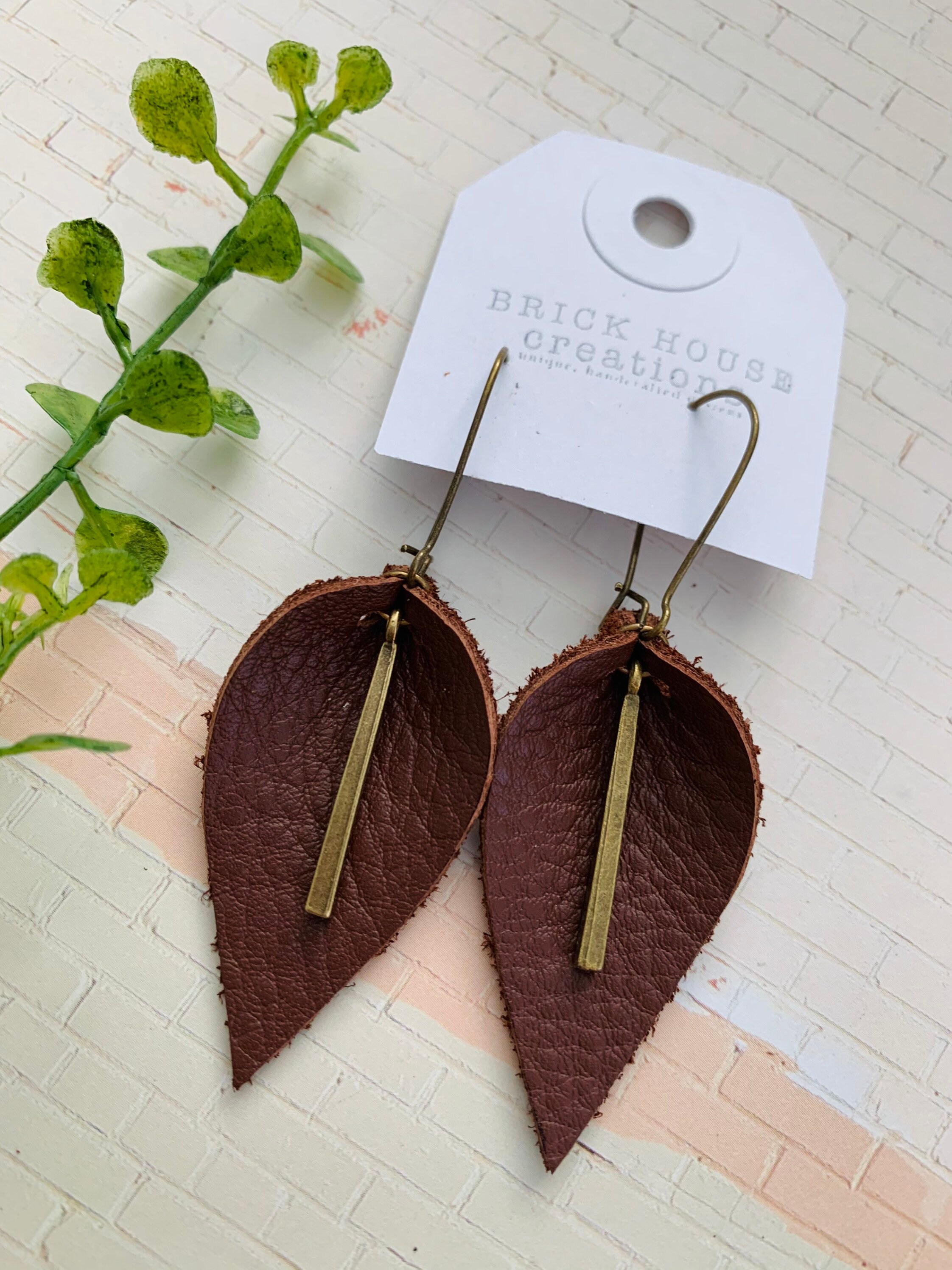 Small leather earrings deals