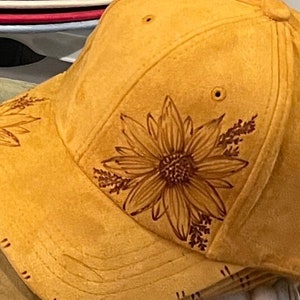 Golden Sunflower Suede Cap