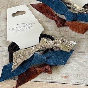 3 pack Leather Hair Ties