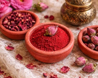 Moroccan Powder Aker Fassi Natural Lip & Cheek Stain—Traditional Berber Beauty—Organic Red Pigment 5g