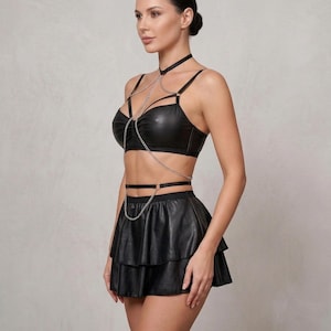 Leather Babydoll Dress - Etsy