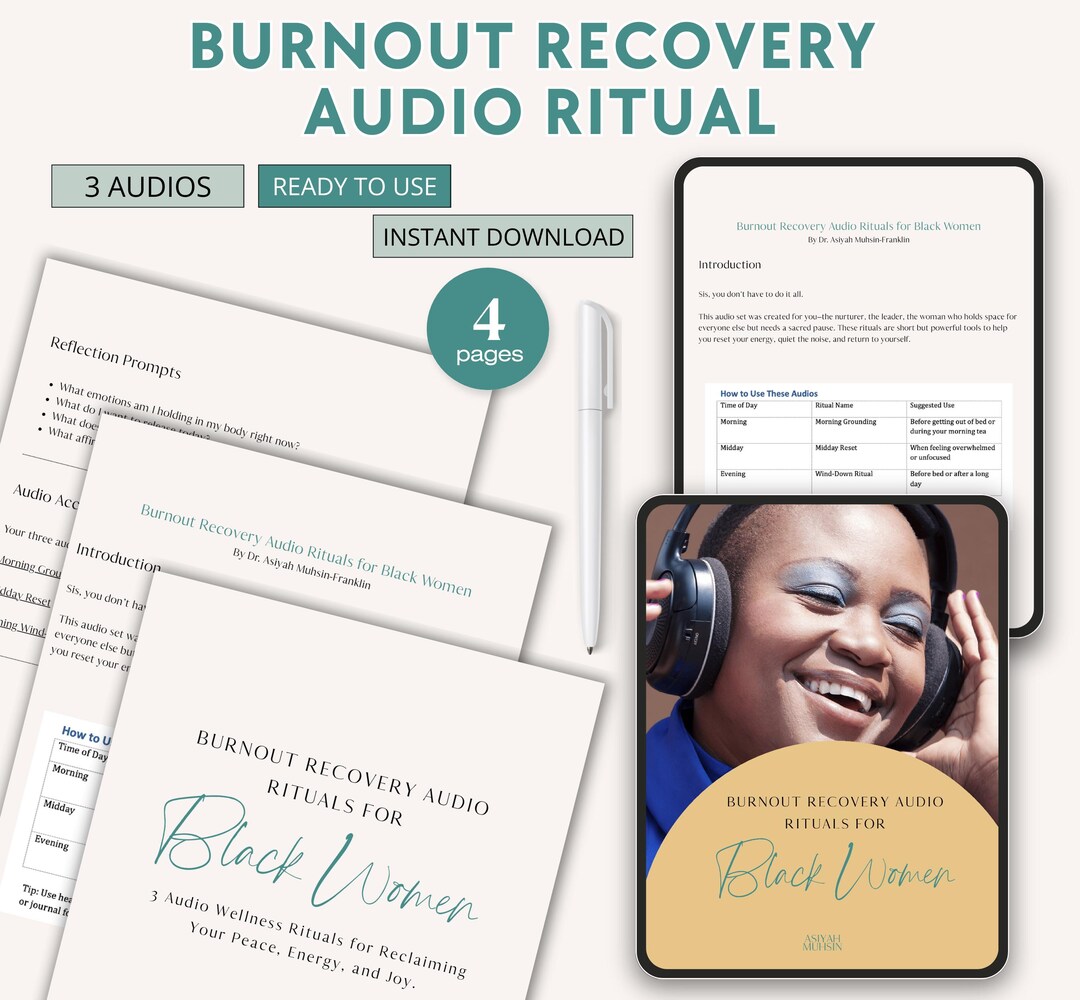 Burnout Recovery Audio Rituals for Black Women (INSTANT Download ...