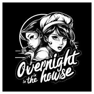 Overnight in the House SVG,Night Shift Nurse Design,RN Cut File PNG