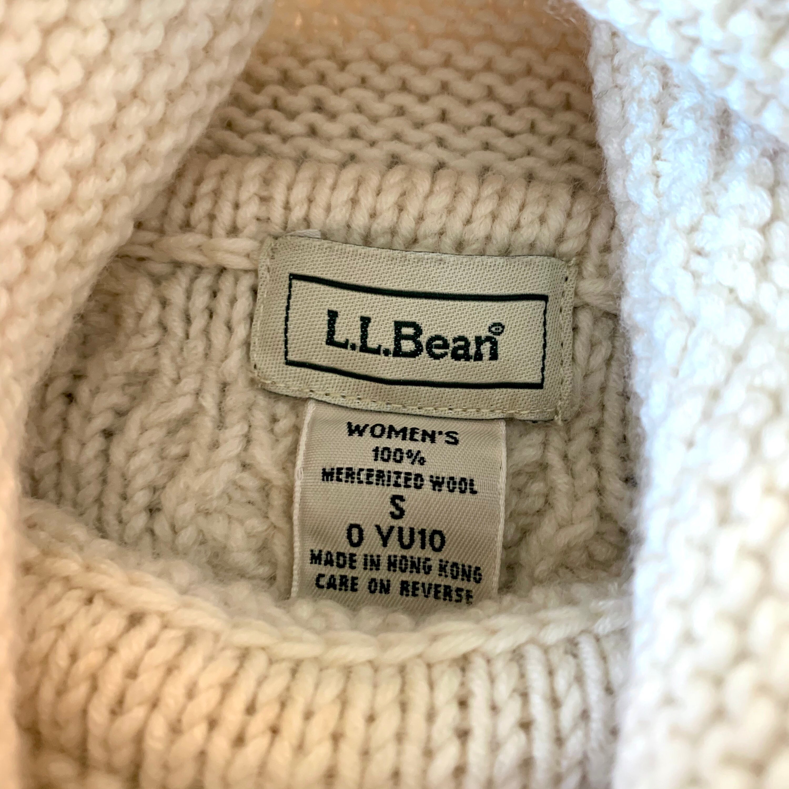 Vintage L.L. Bean Wool Cable Knit 