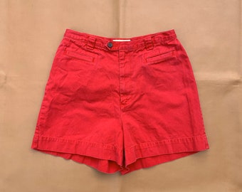 Womens Red Chinos Shorts—Vintage 90s The Limited—Size 4