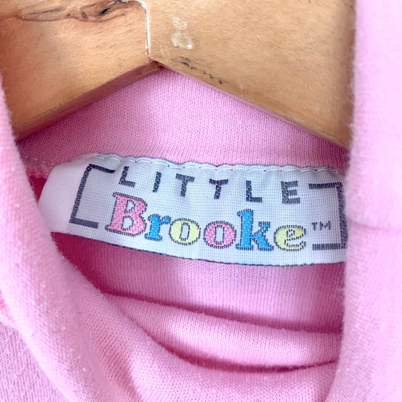 Vintage 90s Kids Pink Turtleneck, Little Brooke f… - image 3