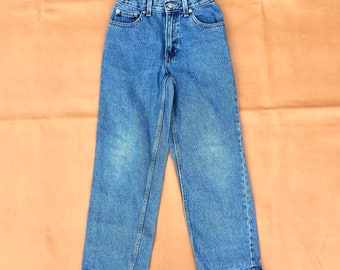 Kids Size 12 Blue Jeans Medium Wash—Authentic Vintage Denim 100% Cotton