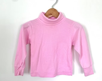 Vintage 90s Kids Pink Turtleneck, Little Brooke for Children, Size 3T