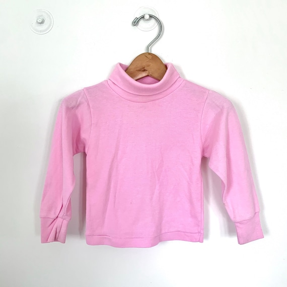 Vintage 90s Kids Pink Turtleneck, Little Brooke f… - image 1