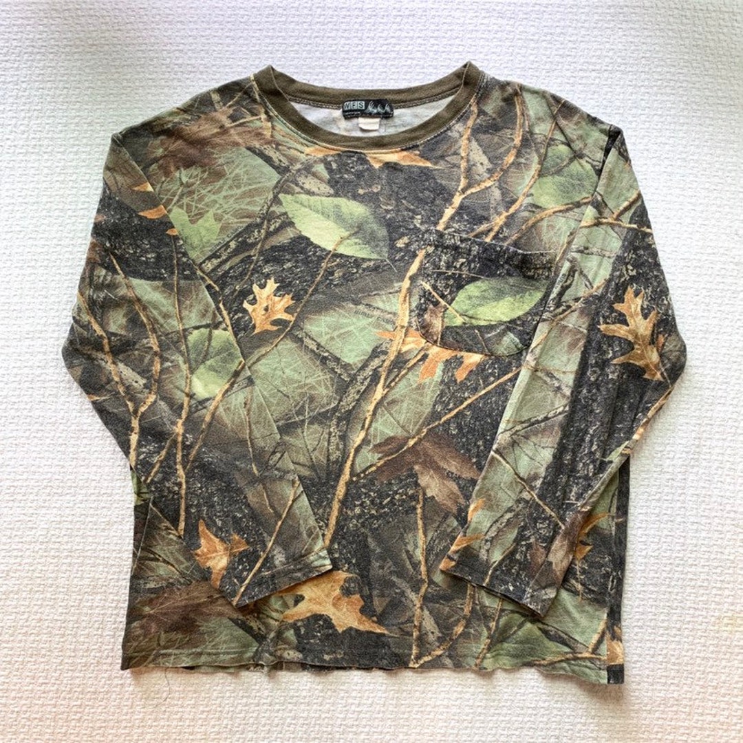 Vintage 90s Burly Camouflage Distressed Long Sleeve T Shirt - Etsy