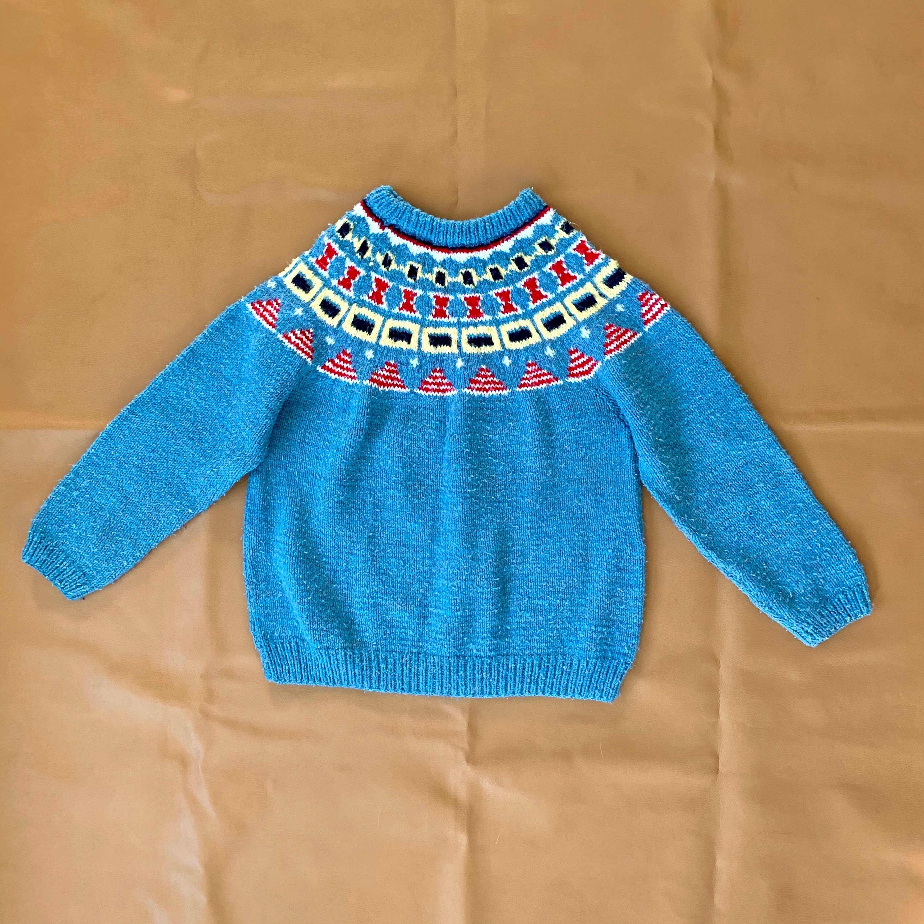 Vintage Fair Isle Sweater Handmade 