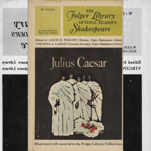 Vintage 1964 The Folger Library General Reader&#39;s Shakespeare Julius Caesar Book