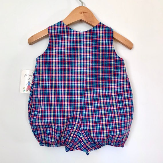NWT Vintage Baby Romper from Jacobson’s, Plaid Sl… - image 4