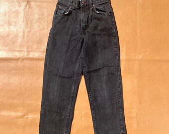 Vintage 90s Unisex Kids Black Jeans—Sonoma Made in USA Denim—Kids 12