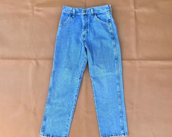 Vintage 90s Rustler Kids Blue Jeans—Medium Wash Regular Fit—Youth Size 12