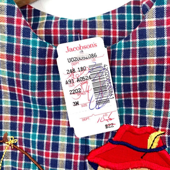 NWT Vintage Baby Romper from Jacobson’s, Plaid Sl… - image 3