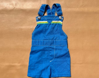 Vintage 70s Toddler Boys Billy the Kid Overalls—Size 2T