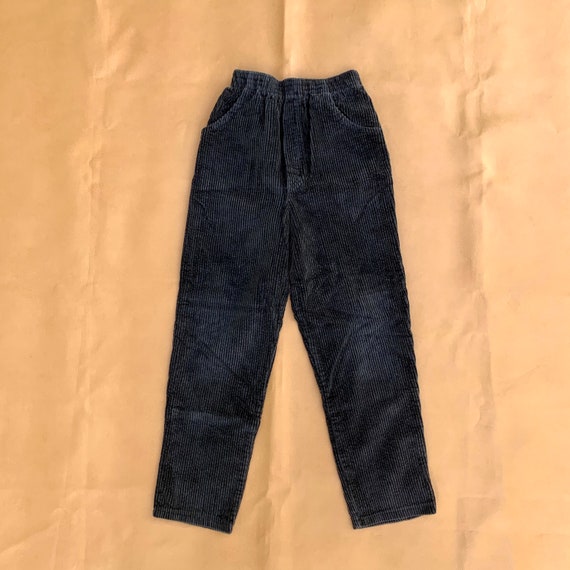 Vintage Kids Corduroys, Black Boys Pants from 90s… - image 1