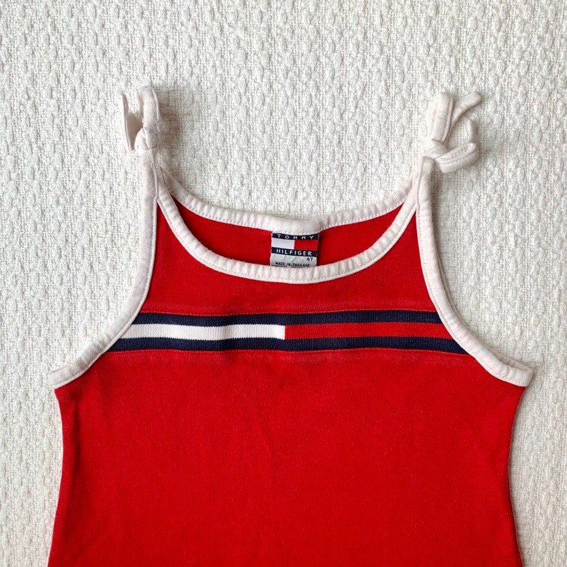Vintage 90s Tommy Hilfiger Red Girls Knit Dress Size 4T | Etsy