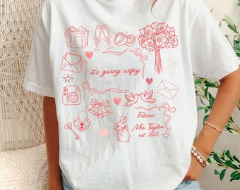 Chemise femme, chemise future femme, t-shirt de douche nuptiale, cadeau de fiançailles, chemise future maman, t-shirt mariage personnalisé, pull future Mme