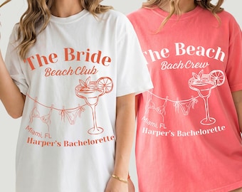 Beach Club Bachelorette Shirt, Coastal Bride Club Shirt, Matching Bach Crew