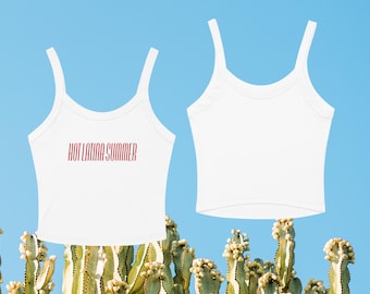 Camiseta de tirantes de canalé para mujer