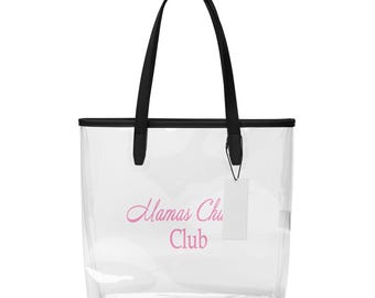 Mamas Chulas Club Pink Clear Tote Bag, Mother's Day Spanish Gifts