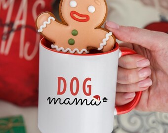 Personalized Christmas Dog Mom Mug, Xmas Lover Gift