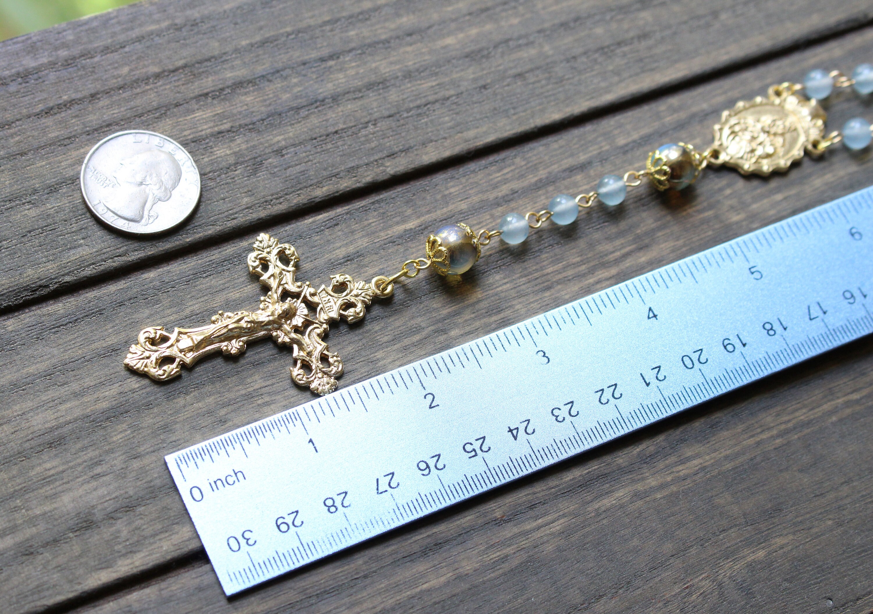 Gold Rosary - Italian Sacramental Crucifix - Etsy